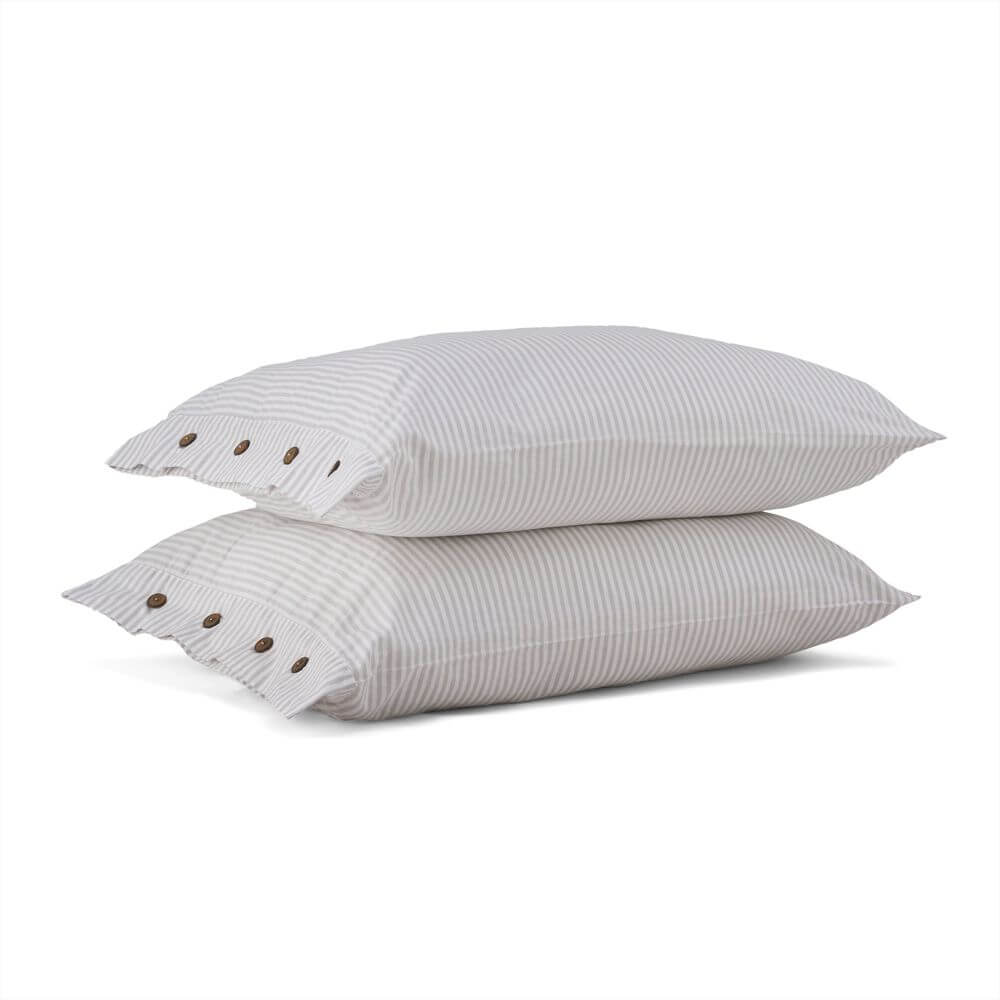 Cotton Collection Dyed Stripe Pillowcase Pair